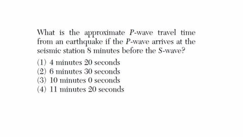 Thumbnail for Earth Science: June 2015 - Question 11