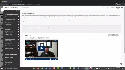 Thumbnail for Accessing Kaltura in Blackboard
