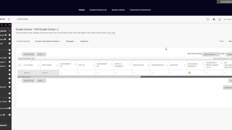 Thumbnail for The Grade Center - Manage
