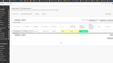 Thumbnail for Using the Total Column - Grade Center Options to Keep Students Up to Date
