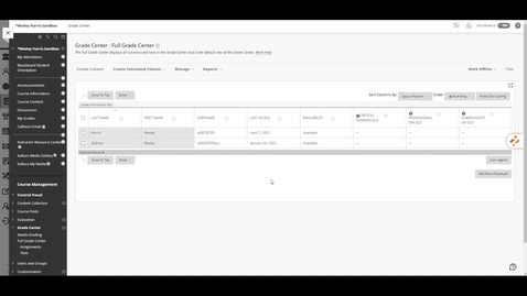 Thumbnail for Checking SLO Alignments in Blackboard