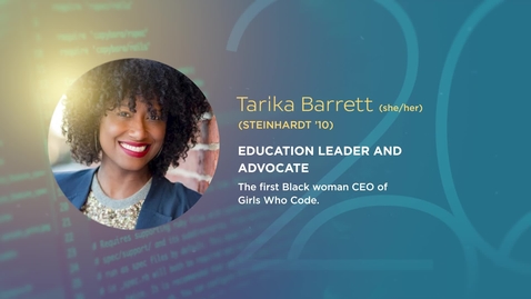 Thumbnail for entry NYU Alumni Changemaker: Tarika Barrett (she/her) (STEINHARDT ’10)