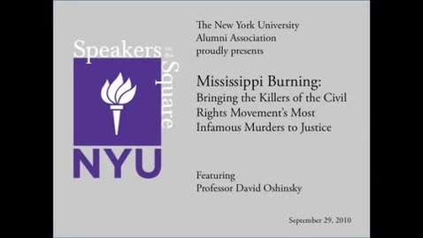 Thumbnail for entry Speakers on the Square 2010: Mississippi Burning