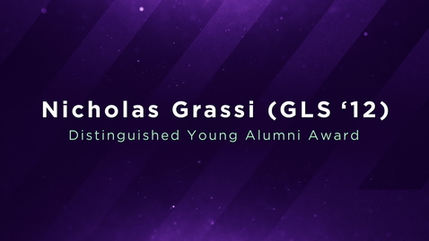 Thumbnail for entry NYU Alumni Awards 2022: Nick Grassi (GLS ’12)