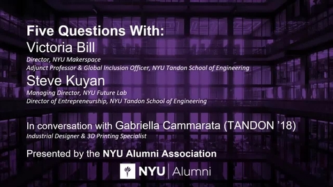 Thumbnail for Five Questions with NYU Tandon Innovators