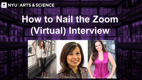 Thumbnail for How to Nail the Zoom (Virtual) Interview