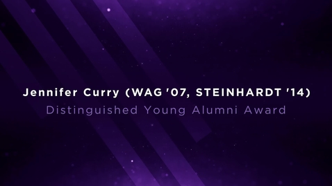 Thumbnail for entry NYU Alumni Awards 2023: Jennifer Curry  (WAG ’07, STEINHARDT ’14)