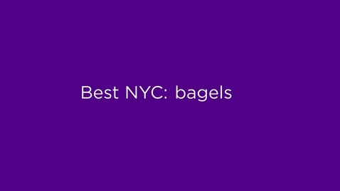 Thumbnail for entry NYU Alumni Stories:  NYC Best Bagels
