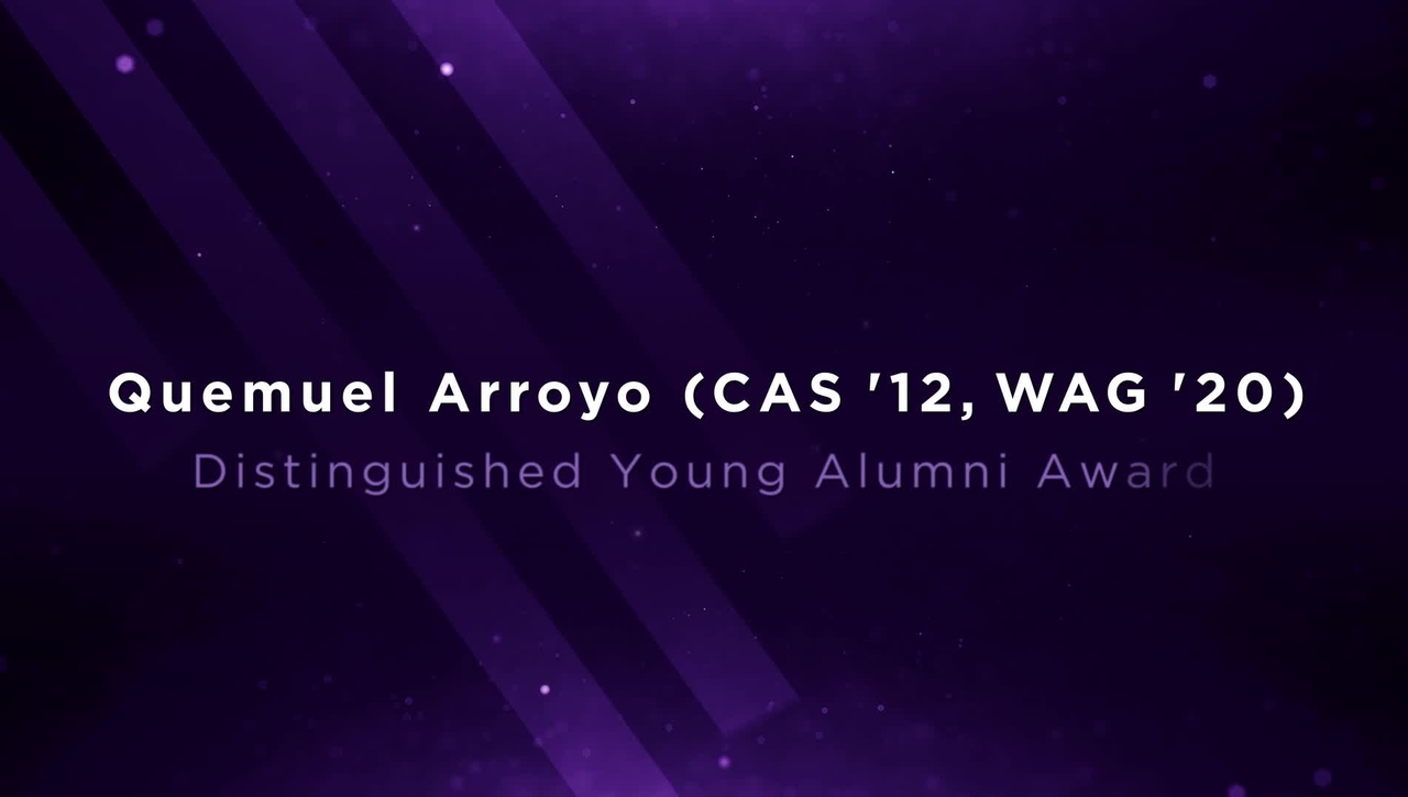 NYU Alumni Awards 2023: Quemuel Arroyo (CAS ’12, WAG ’20)
