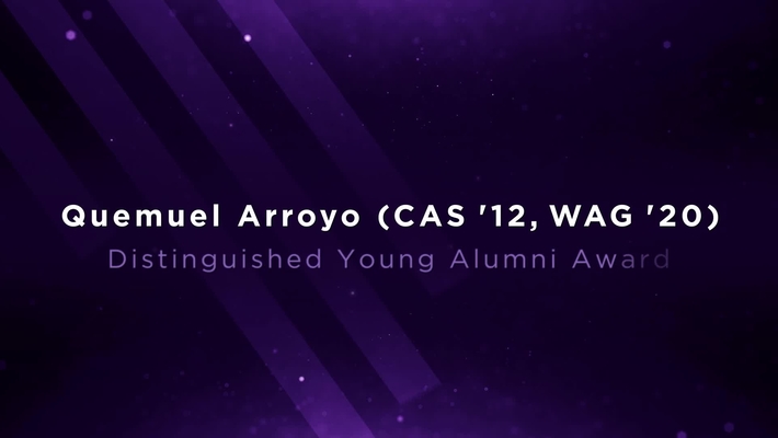 NYU Alumni Awards 2023: Quemuel Arroyo (CAS ’12, WAG ’20)