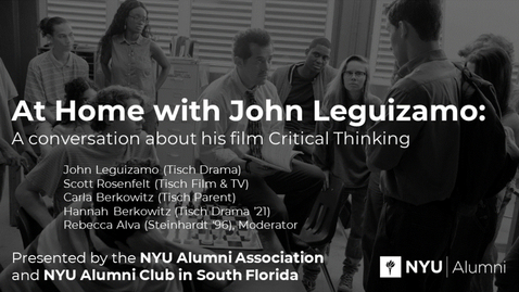 Thumbnail for entry At Home with John Leguizamo: A conversation about 'Critical Thinking'