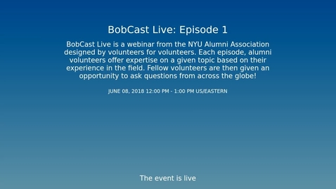 Thumbnail for Bobcast Live: Episode 1