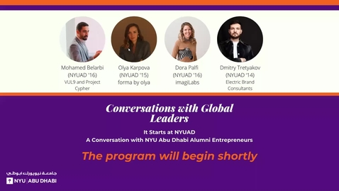 Thumbnail for entry Conversations with Global Leaders: It Starts at NYUAD