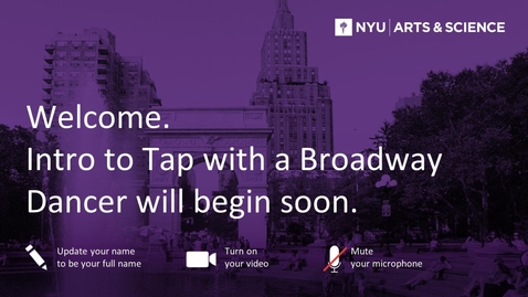Thumbnail for entry Intro to Tap with a Broadway Dancer