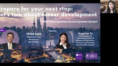 Thumbnail for entry Distinguished Alumni Speaker Series: Career Planning Talk