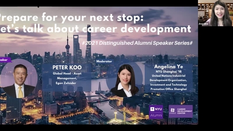 Thumbnail for Distinguished Alumni Speaker Series: Career Planning Talk