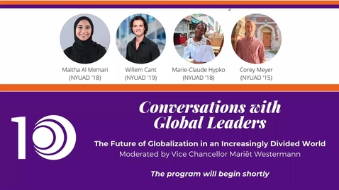 Thumbnail for Conversations with Global Alumni: The Future of Globalization in an Increasingly Divided World