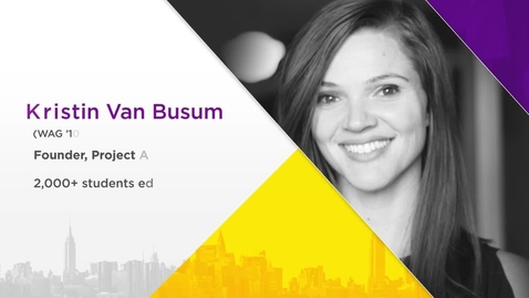 Thumbnail for entry NYU Alumni Changemakers 2019: Kristin Van Busum (WAG ’10)