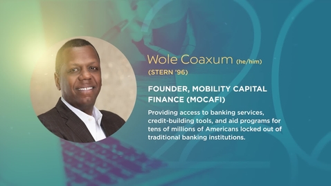 Thumbnail for  NYU Alumni Changemaker: Wole Coaxum (he/him) (STERN ’96)