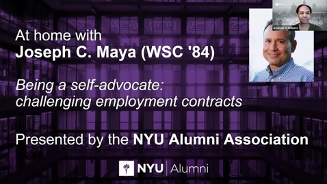 Thumbnail for At home with Joseph C. Maya (WSC '84): Being a self-advocate