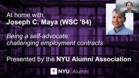 Thumbnail for entry At home with Joseph C. Maya (WSC '84): Being a self-advocate