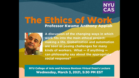 Thumbnail for entry CAS Bentson Virtual Dean's Lecture Kwame Anthony Appiah