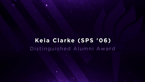 Thumbnail for entry  Keia Clarke (SPS ’06): Distinguished Alumni Award