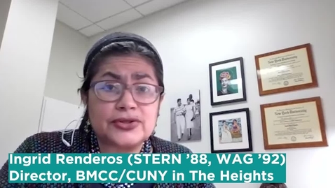Thumbnail for entry Alumni Profile: Ingrid Renderos (STERN '88, WAG '92)
