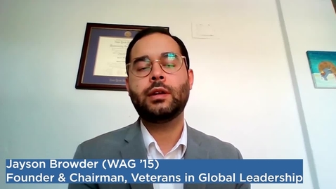 Thumbnail for Alumni Profile Video Series: Jayson William Browder (WAG '15)
