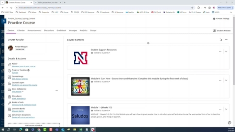 Thumbnail for Adding a video from your Kaltura Media space to your Blackboard Course