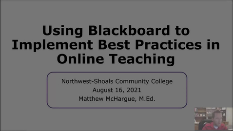 Thumbnail for Implementing Best Practices with Blackboard
