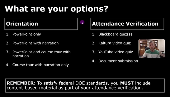 Orientation & Attendance Verification