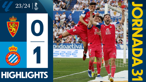 Thumbnail for entry ⚽ RESUMEN J31 | Zaragoza 0-1 Espanyol | #LaLigaHighlights
