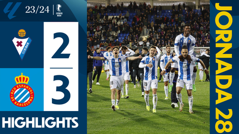 Thumbnail for entry ⚽ RESUMEN J28 | Eibar 2-3 Espanyol | #LaLigaHighlights
