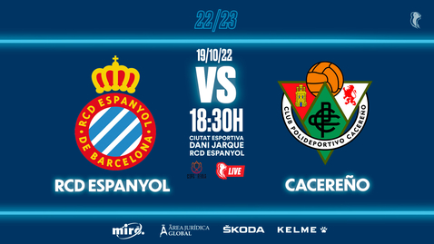 Miniatura para la entrada 🔴 #EspanyolMEDIA | ⚽️ Espanyol Femení 🆚 CP Cacereño | Copa de la Reina| 2ªEliminatoria