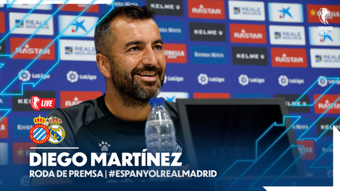 Miniatura para la entrada 🎥 Rueda de prensa de Diego Martínez previa al Espanyol vs Real Madrid