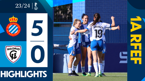 Thumbnail for entry ⚽ RESUMEN | RCDE FEMENÍ 5-0 MADRID CFF B