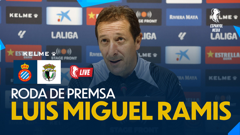 Thumbnail for entry 🔴 LIVE | 🎥 Rueda de prensa de Luis Miguel Ramis previa al Espanyol 🆚 Burgos | #EspanyolMEDIA