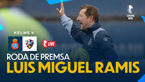 Thumbnail for entry 🔴 LIVE | 🎥 Rueda de prensa de Luis Miguel Ramis previa al Espanyol 🆚 Huesca |#EspanyolMEDIA