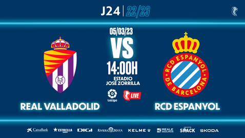 Miniatura para la entrada 🔴 EspanyolMEDIA | ⚽️ Real Valladolid 🆚 RCD Espanyol | J24 | LaLiga