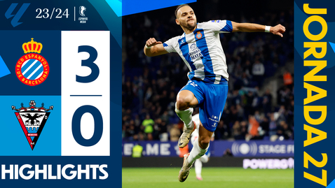 Thumbnail for entry ⚽ RESUMEN J27 | Espanyol 3-0 Mirandés | #LaLigaHighlights