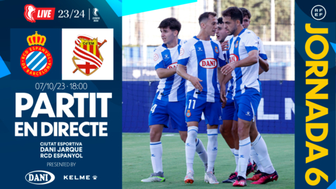 Thumbnail for entry 🔴 LIVE | ⚽️ Espanyol B vs CE Manresa | J6 | 2a RFEF | #EspanyolMEDIA
