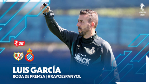 Miniatura para la entrada 🔴 #EspanyolMEDIA | 🎥 Rueda de prensa de Luis García previa al Rayo 🆚 Espanyol