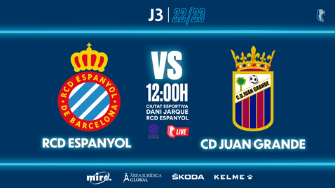 Miniatura para la entrada 🔴 #EspanyolMEDIA | ⚽️ RCDE Femení 🆚 CD Juan Grande | J3 | 1ª RFEF