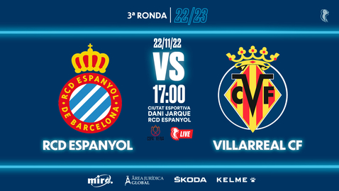 Miniatura para la entrada 🔴 #EspanyolMEDIA | ⚽️ RCDE Femení 🆚 Villarreal CF | 🏆 Copa de la Reina | 3a ronda