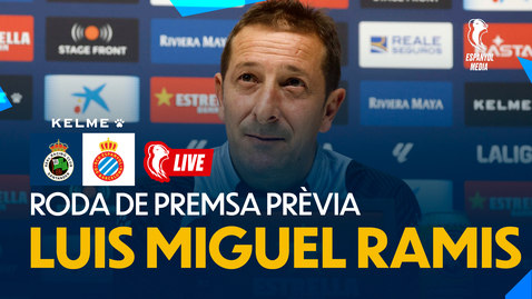 Thumbnail for entry 🔴 LIVE | 🎥 Rueda prensa de Luis Miguel Ramis previa al Racing de Santander 🆚 Espanyol