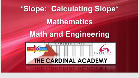 Thumbnail for Slope formula