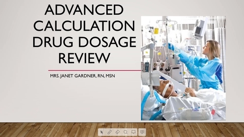 Thumbnail for Advanced Calculation Drug Dosage