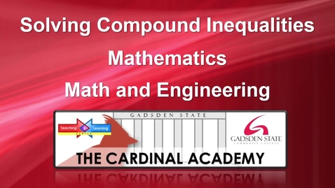 Thumbnail for Solving Compound Inequalities