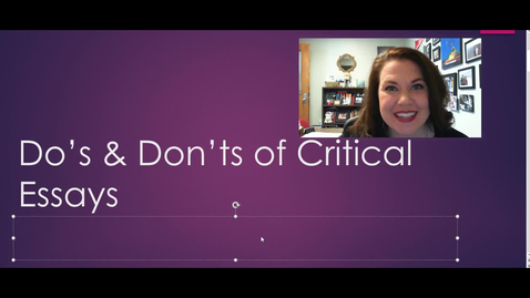 Thumbnail for Dos and Don'ts of Critical Thinking Essays